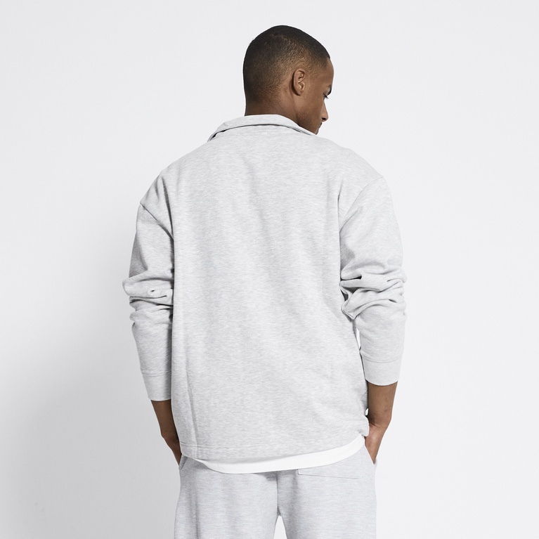 Zip sweatshirt "Fred" Grey Melange